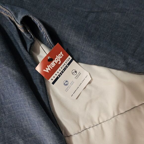 Wrangler Men's Big Premium Fit Long Sleeve Woven Shirt 2XL 2XG 2TG - Picture 9 of 16